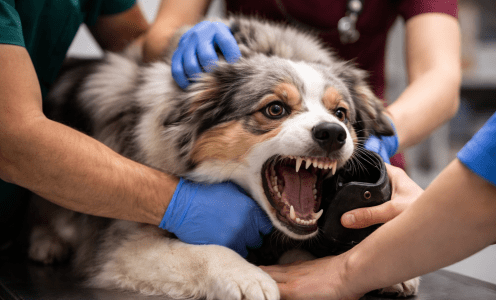 Por qué sujetar a un perro en consulta no lo calma